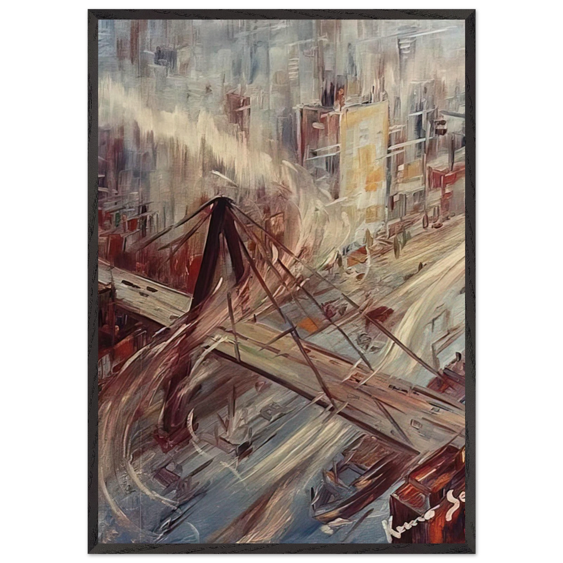 Untitled - 1967 N7 - Konrad Zuse Framed Art Print – Black Wooden Frame - Default Title - -Framed Art Print