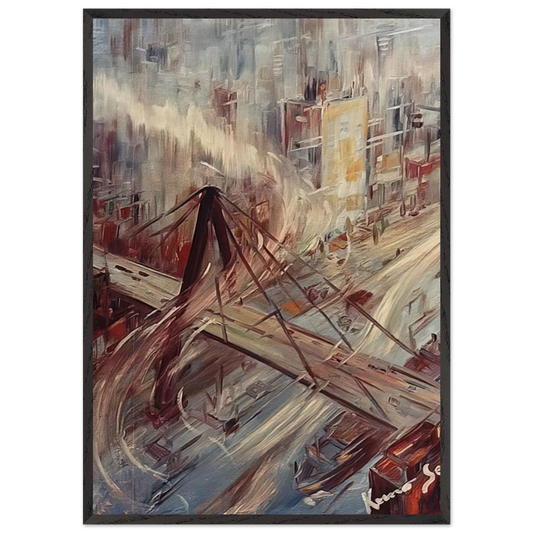 Untitled - 1967 N7 - Konrad Zuse Framed Art Print – Black Wooden Frame - Default Title - -Framed Art Print