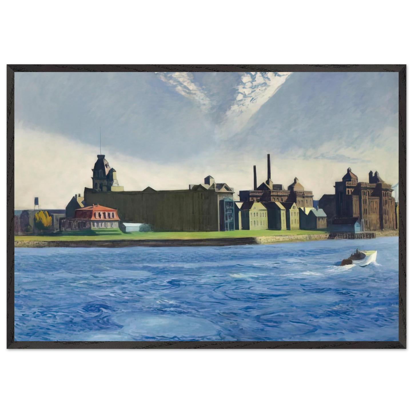 Blackwell s Island - Edward Hopper Framed Art Print – Black Wooden Frame - Default Title - -Framed Art Print