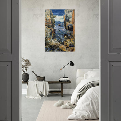 The South Gorge, Appledore, Isles of Shoals - Childe Hassam Brushed Aluminum Print - 70x100 cm / 28x40 inches | Childe Hassam Aluminum Print | Childe Hassam Prints