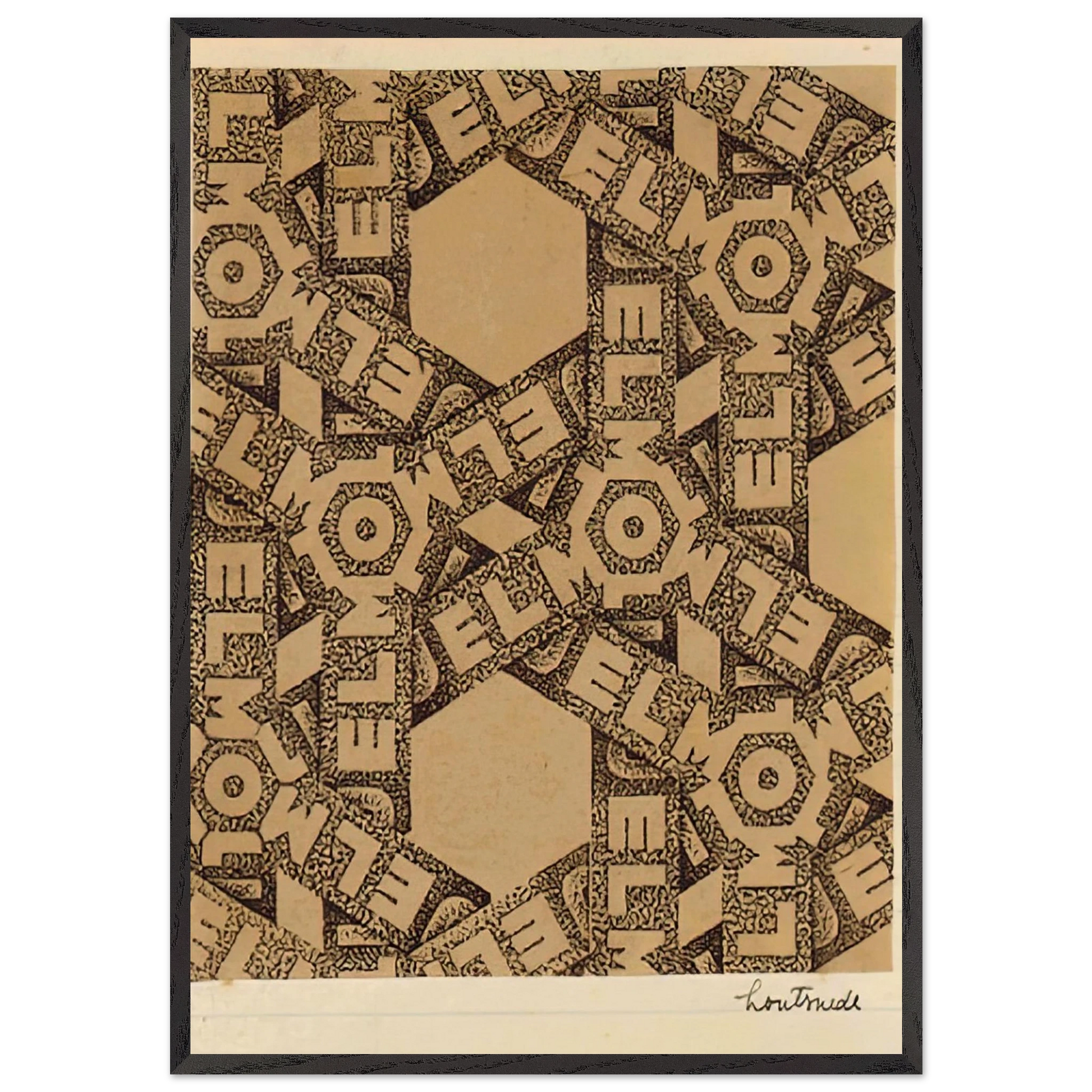 ESCHER 21 - MC Escher Framed Art Print – Black Wooden Frame - Default Title - -Framed Art Print