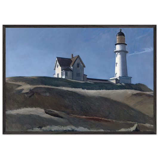 Lighthouse HIll - Edward Hopper Framed Art Print – Black Wooden Frame - Default Title - -Framed Art Print