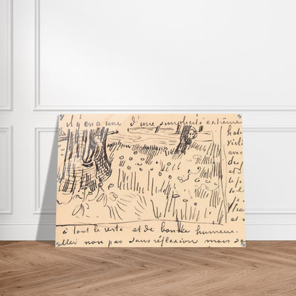 Field of Grass with Dandelions and Tree Trunks - Vincent van Gogh Acrylic Print - 70x100 cm / 28x40″ inches | Vincent van Gogh Wall Art | Vincent van Gogh Prints
