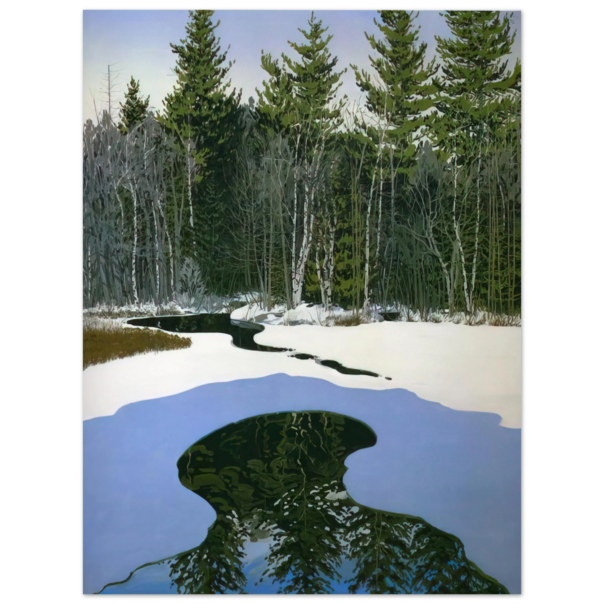 Neil Welliver - Pond Pass - Contemporary Realism Fine Art Poster - Default Title
