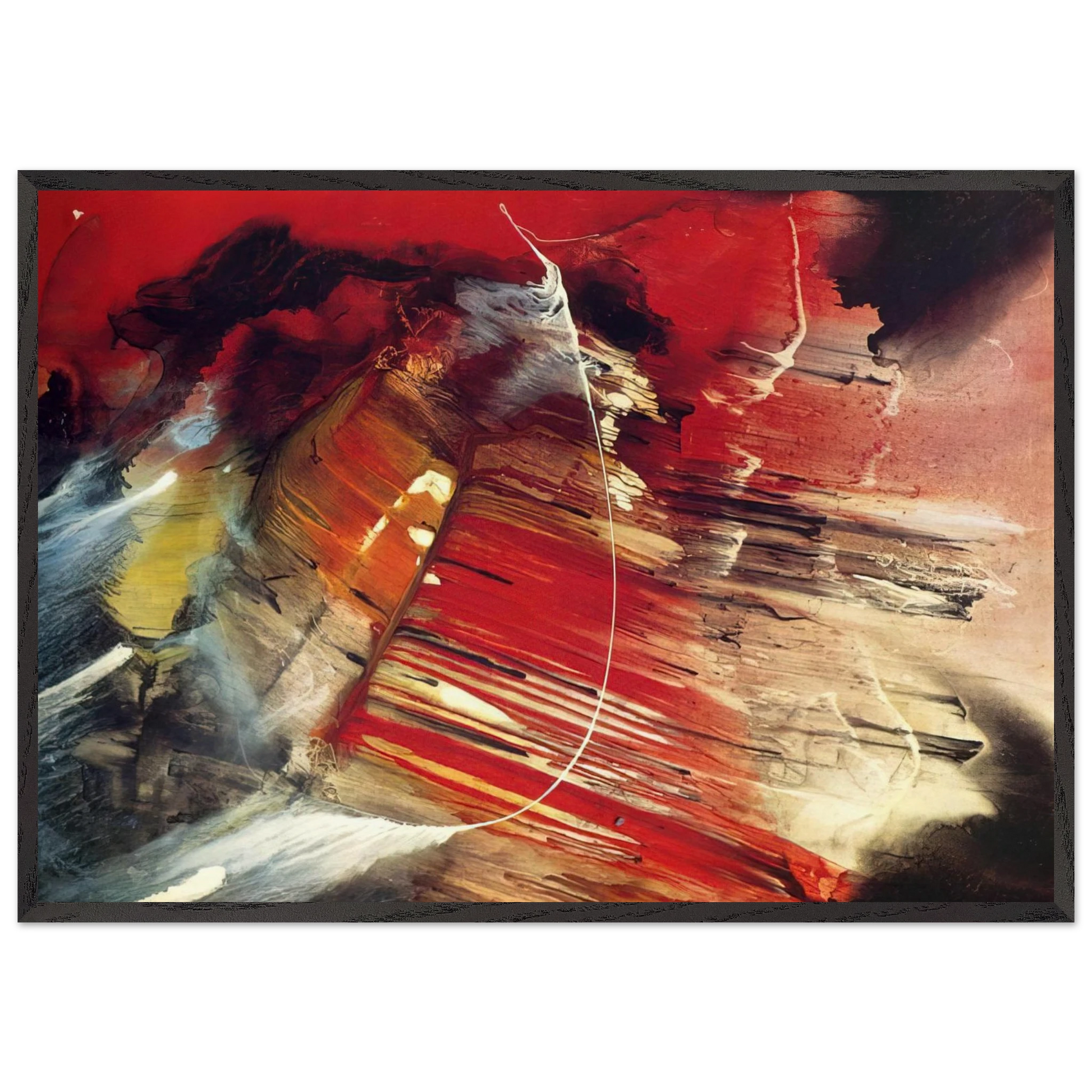 Dakota Ridge - 1958 - Paul Jenkins Framed Art Print – Black Wooden Frame - Default Title - -Framed Art Print