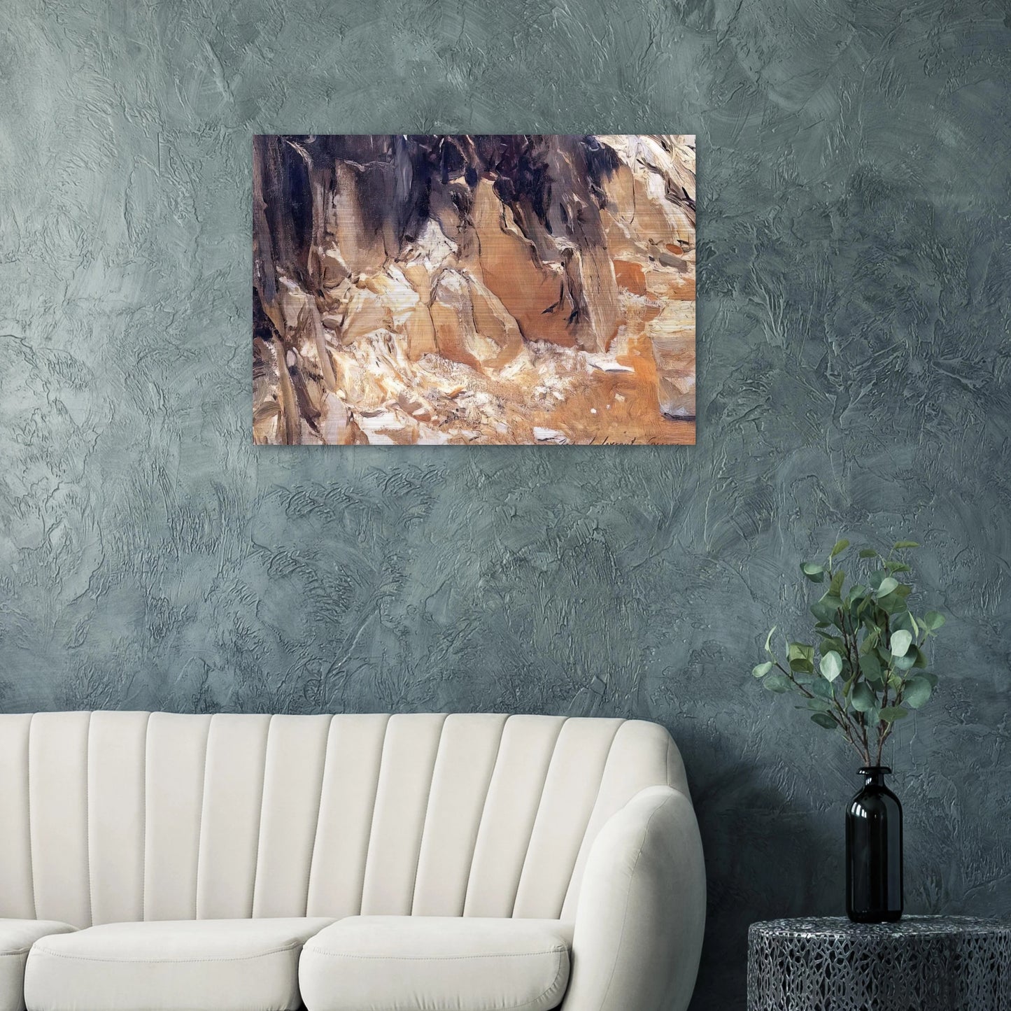Marble Quarries at Carrara - John Singer Sargent Brushed Aluminum Print - 70x100 cm / 28x40 inches | John Singer Sargent Aluminum Print | John Singer Sargent Prints