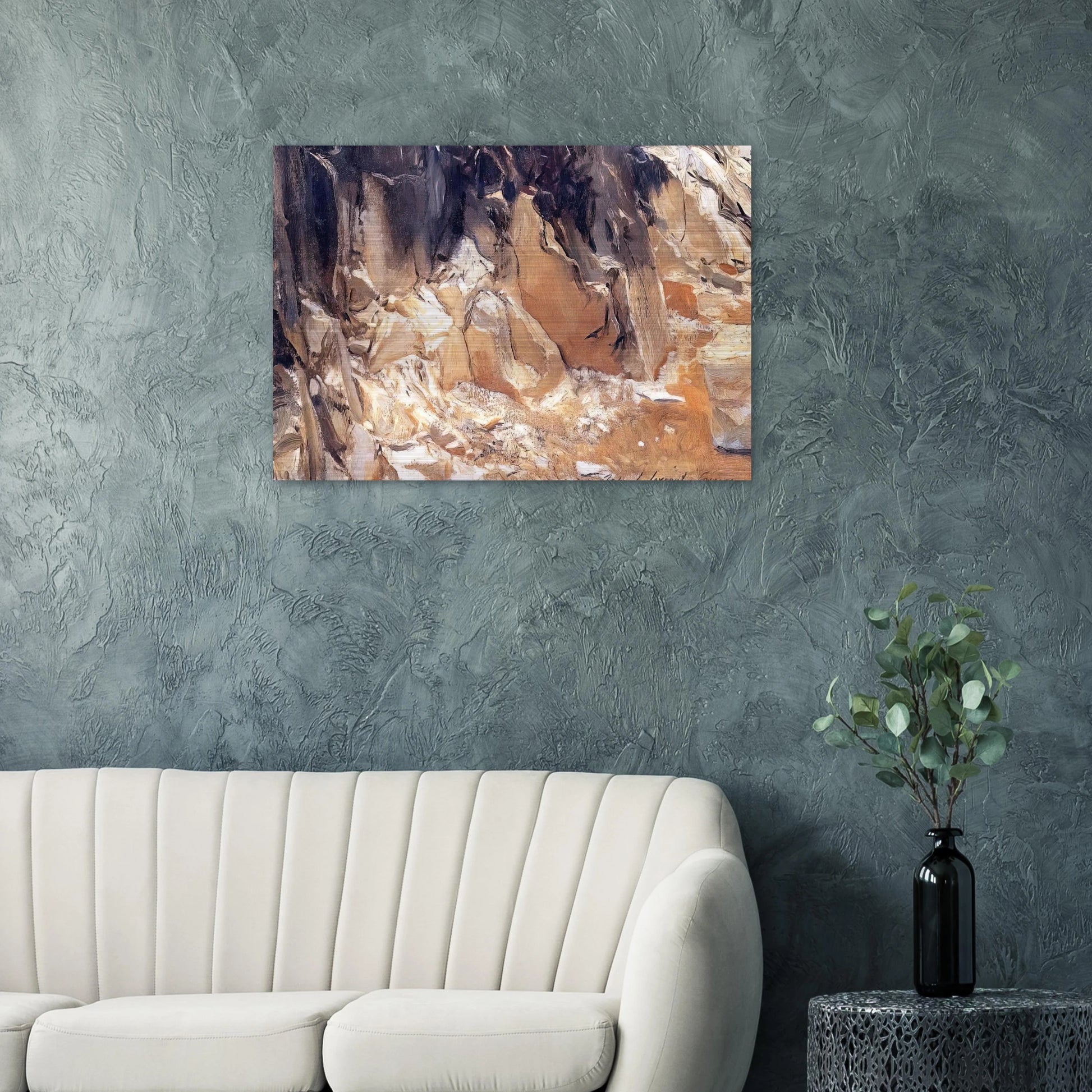 Marble Quarries at Carrara - John Singer Sargent Brushed Aluminum Print - 70x100 cm / 28x40 inches | John Singer Sargent Aluminum Print | John Singer Sargent Prints