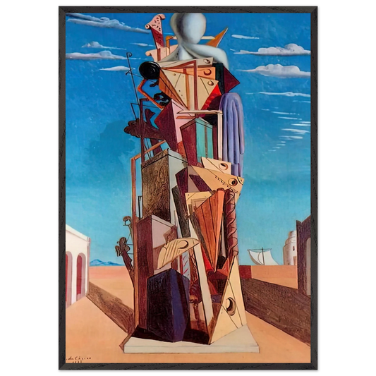 THE GREAT MACHINE 1925 - Giorgio de Chirico Framed Art Print – Black Wooden Frame - Default Title - -Framed Art Print