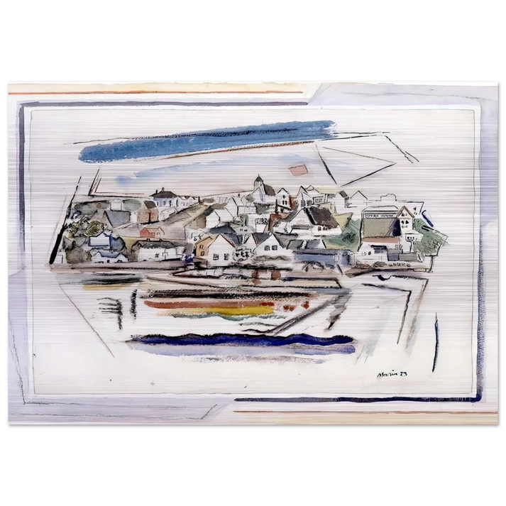 Stonington Maine - 1923 - John Marin Brushed Aluminum Print - 70x100 cm / 28x40 inches | John Marin Aluminum Print | John Marin Prints