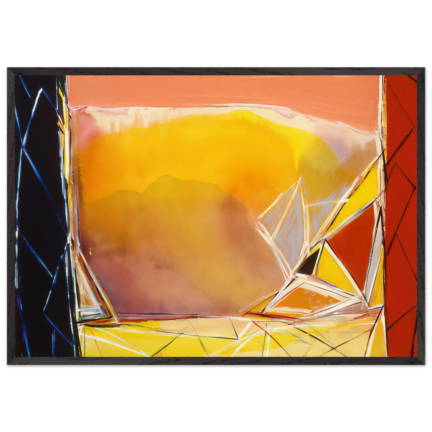 Thunder For Camille Pissarro - 1986 - Ronnie Landfield Framed Art Print – Black Wooden Frame - Default Title - -Framed Art Print