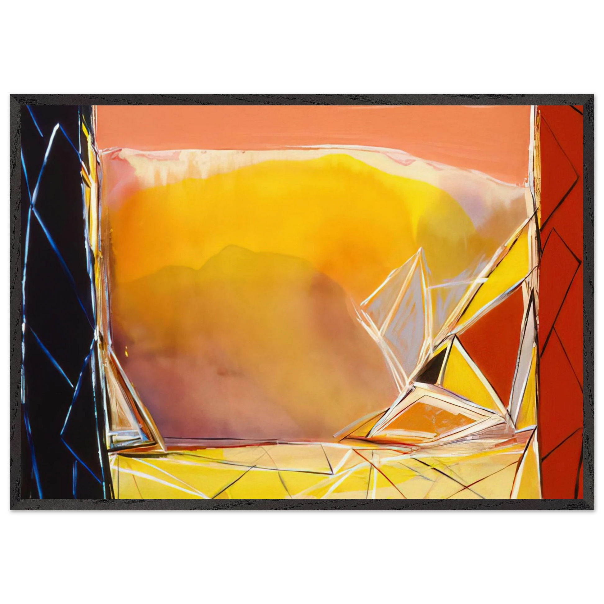 Thunder For Camille Pissarro - 1986 - Ronnie Landfield Framed Art Print – Black Wooden Frame - Default Title - -Framed Art Print