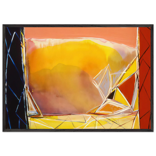 Thunder For Camille Pissarro - 1986 - Ronnie Landfield Framed Art Print – Black Wooden Frame - Default Title - -Framed Art Print