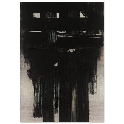 Untitled Intaglio - 1956 - Pierre Soulages Brushed Aluminum Print - 70x100 cm / 28x40 inches | Pierre Soulages Aluminum Print | Pierre Soulages Prints