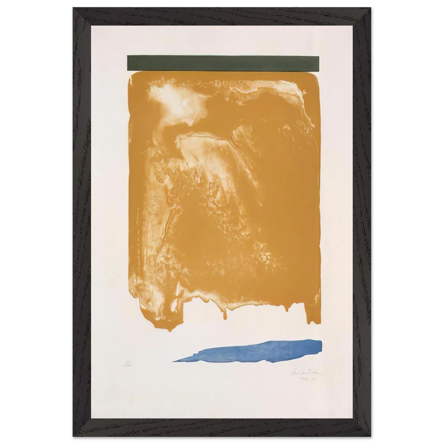 Helen Frankenthaler - Persian Garden - 1966 Wall art - 15x20 cm / 6x8 inches - Premium Wooden Framed Poster With Fine Art Paper - White frame