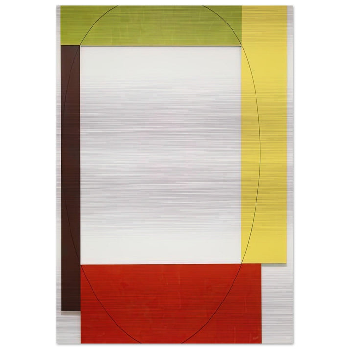 FOUR COLOR FRAME PAINTING 5 PARASOL UNIT 1984 - Robert Mangold Brushed Aluminum Print - 70x100 cm / 28x40 inches | Robert Mangold Aluminum Print | Robert Mangold Prints