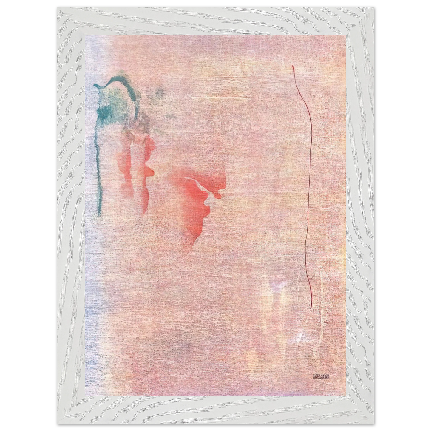 Helen Frankenthaler - Cedar Hill - 1983 Wall art - 28x43  cm / XL (11x17 inches) - Premium Wooden Framed Poster With Fine Art Paper - Black frame