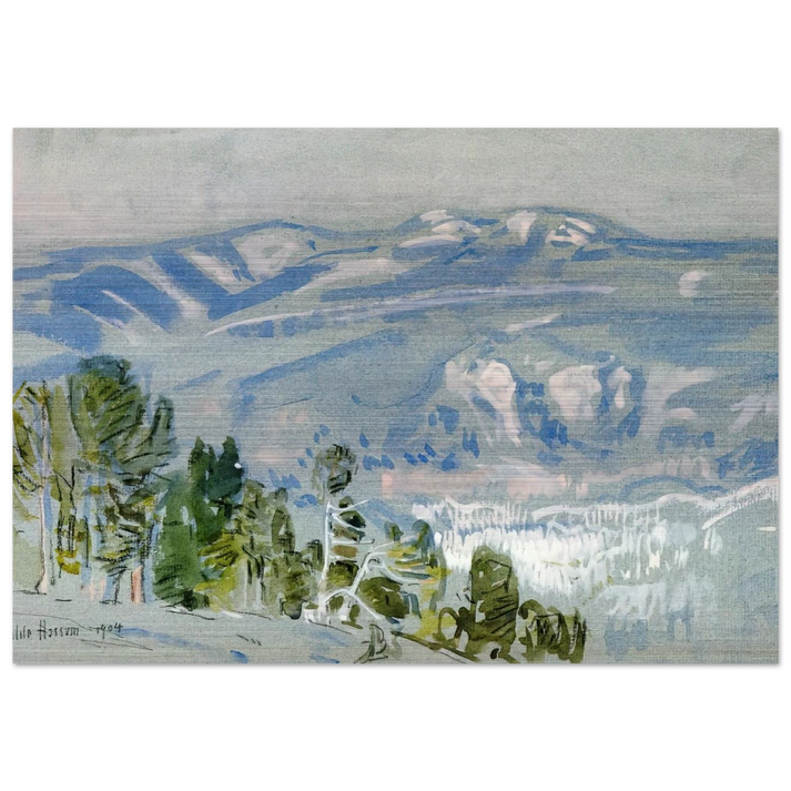 Looking towards Mount Adams from Mount Hood - Childe Hassam Brushed Aluminum Print - 70x100 cm / 28x40 inches | Childe Hassam Aluminum Print | Childe Hassam Prints