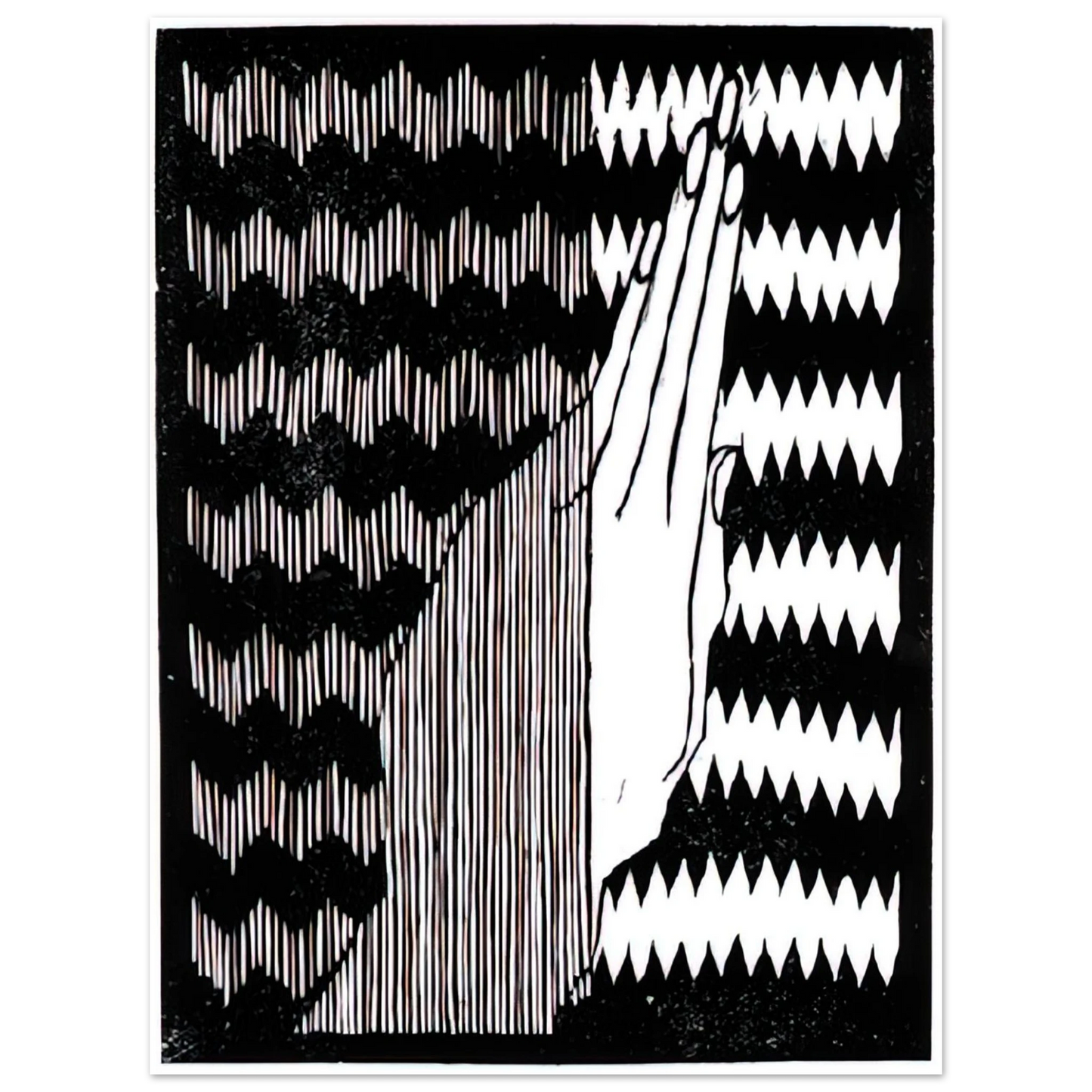 MC Escher - ESCHER (6) Wall Art - 30x40 cm / 12x16 inches - Premium Wooden Framed Poster With Fine Art Paper - White frame