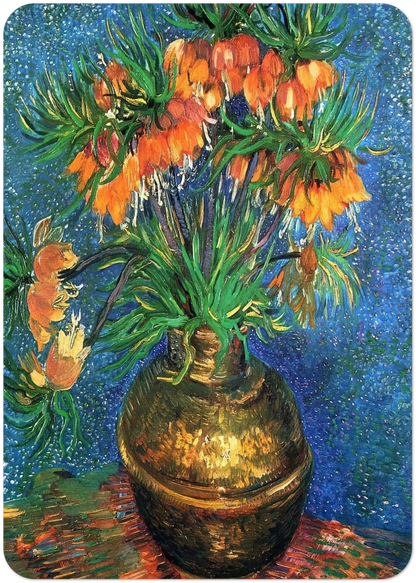 Fritillaries in a Copper Vase By Vincent van Gogh Pack of 10 Post Cards | Vincent van Gogh Post Cards | A6 (10.5 x 14.8 cm) - 4.1 x 5.8 inches