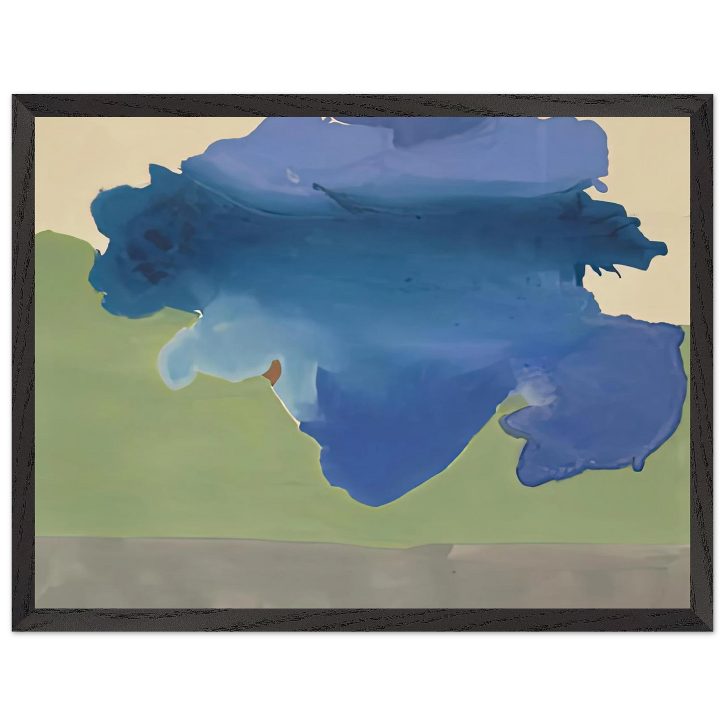 Helen Frankenthaler - The Bay, 1963- Wall Art - 60x80 cm / 24x32 inches - Premium Wooden Framed Poster With Fine Art Paper - Black frame