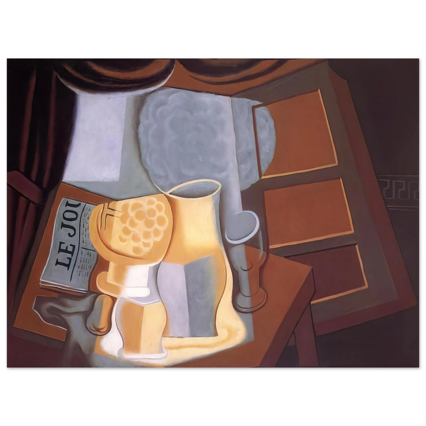 Juan Gris - THE TABLE IN FRONT OF THE WINDOW 1921 Fine Art Poster - Default Title