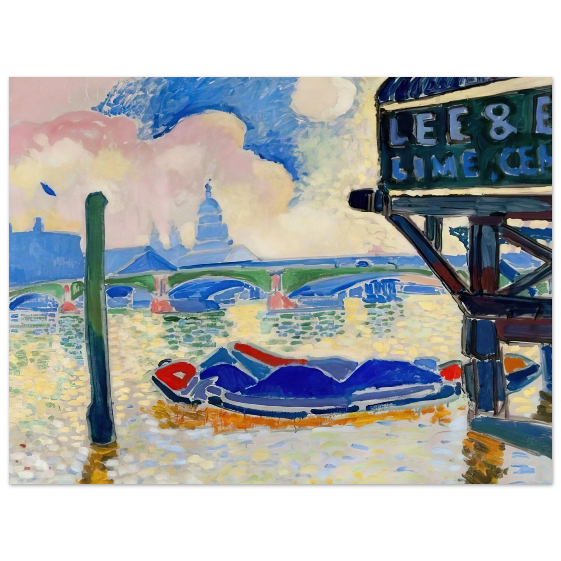 Andre Derain - BARGES ON THE THAMES 1906 0 Fine Art Poster - Default Title