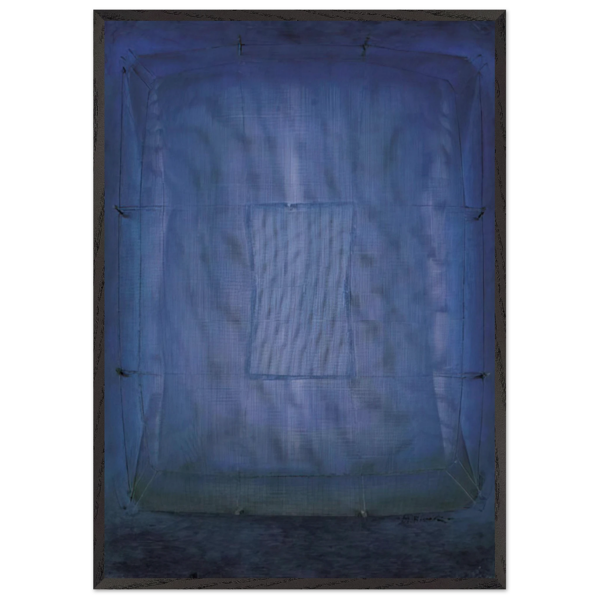 Azul - Art Informel - Manuel Rivera Framed Art Print – Black Wooden Frame - Default Title - -Framed Art Print