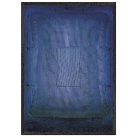 Azul - Art Informel - Manuel Rivera Framed Art Print – Black Wooden Frame - Default Title - -Framed Art Print