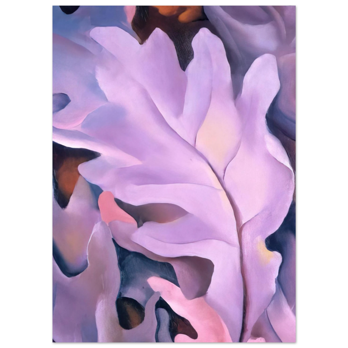 Georgia O'Keeffe - Purple Leaves Fine Art Poster - 40x60 cm / 16x24 inches