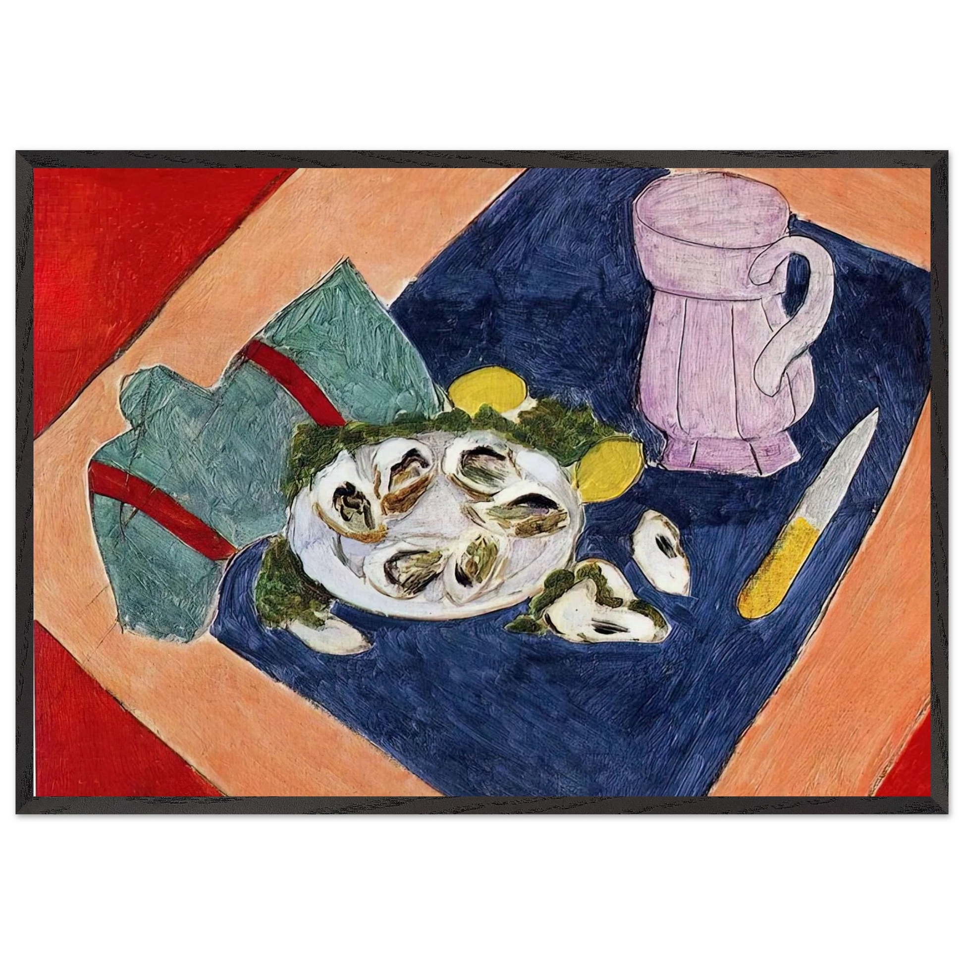 STILL LIFE WITH OYSTERS 1940 - Henri Matisse Framed Art Print – Black Wooden Frame - Default Title - -Framed Art Print