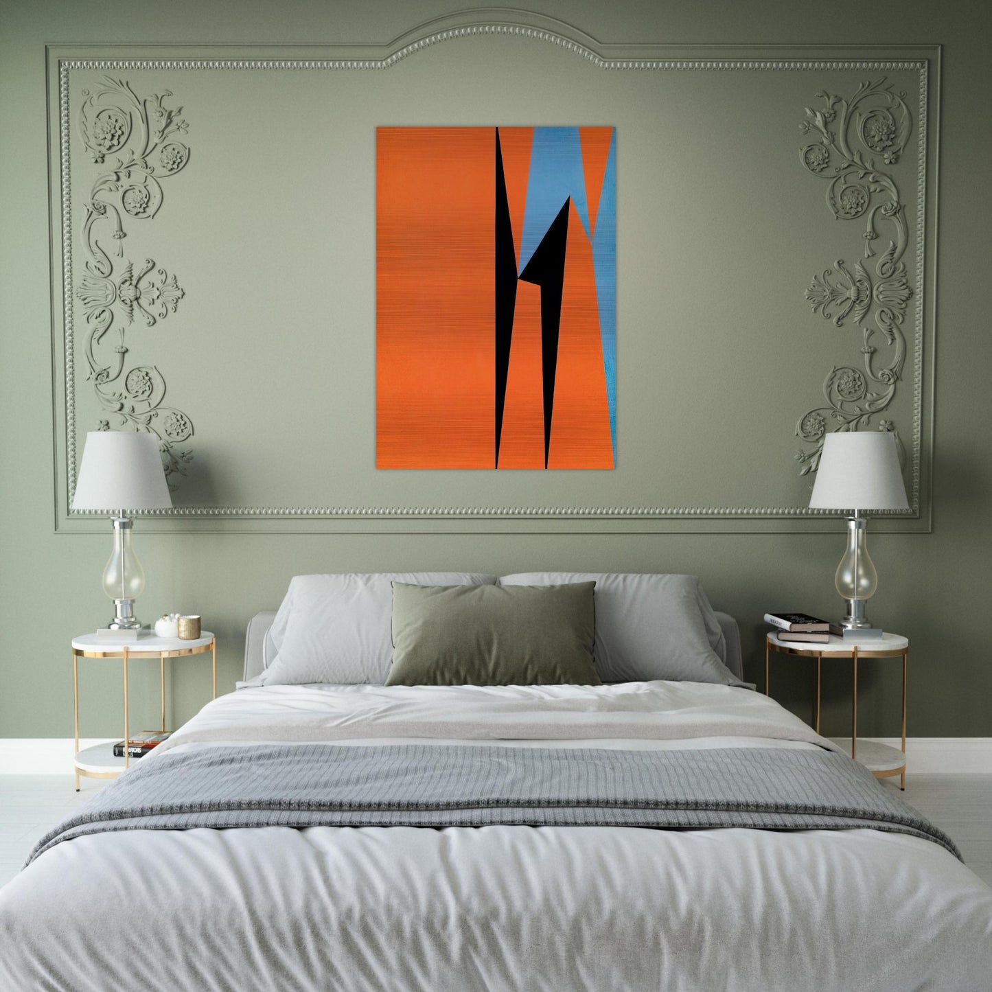 Dichotomic Organization - 1959 - Lorser Feitelson Brushed Aluminum Print - 70x100 cm / 28x40 inches | Lorser Feitelson Aluminum Print | Lorser Feitelson Prints