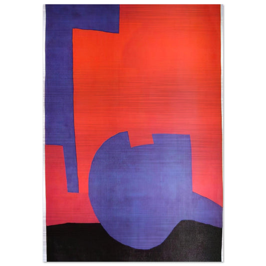 Composition rouge - 1968 - Serge Poliakoff Brushed Aluminum Print - 70x100 cm / 28x40 inches | Serge Poliakoff Aluminum Print | Serge Poliakoff Prints