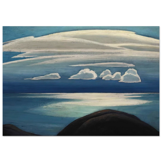 Lake Superior - 1928 - Lawren Harris Brushed Aluminum Print - 70x100 cm / 28x40 inches | Lawren Harris Aluminum Print | Lawren Harris Prints