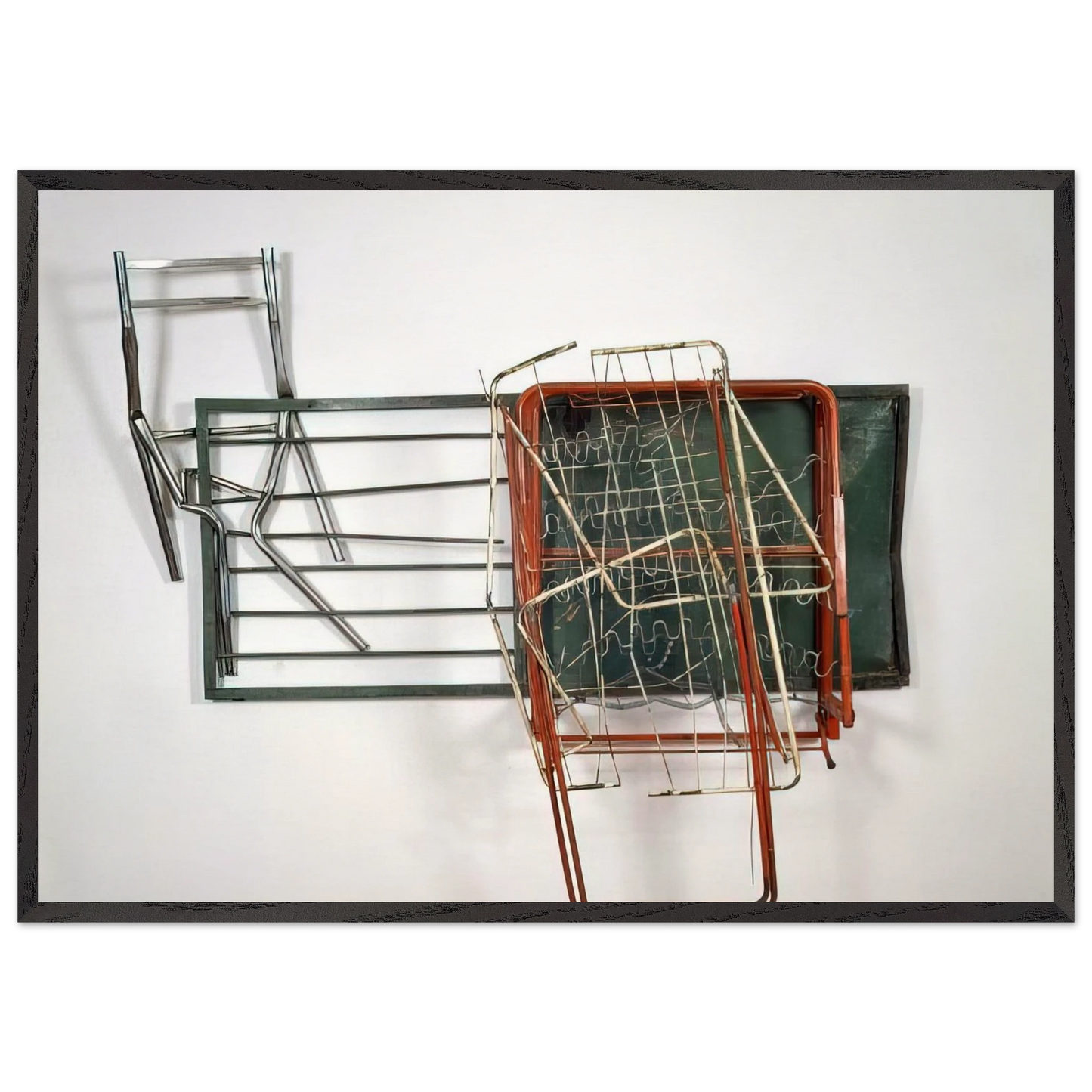 GREENHOUSE GLUT NEAPOLITAN 1987 - Robert Rauschenberg Framed Art Print – Black Wooden Frame - Default Title - -Framed Art Print