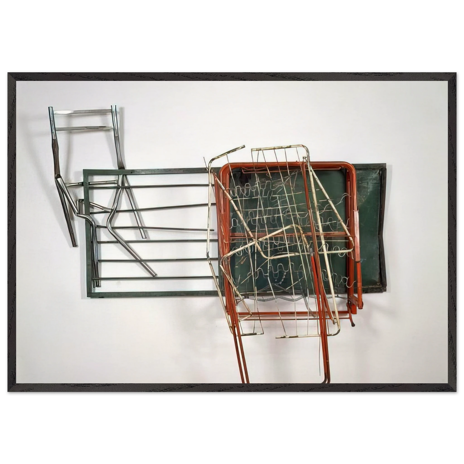 GREENHOUSE GLUT NEAPOLITAN 1987 - Robert Rauschenberg Framed Art Print – Black Wooden Frame - Default Title - -Framed Art Print