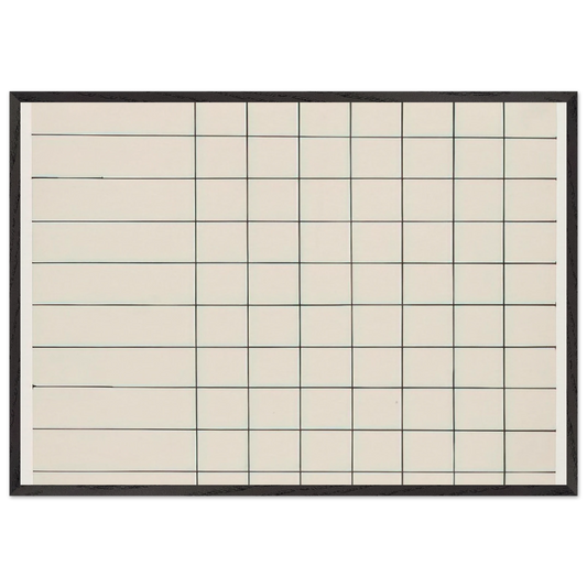 Grid Lines from the series Line Form Color - Ellsworth Kelly Framed Art Print – Black Wooden Frame - Default Title - -Framed Art Print