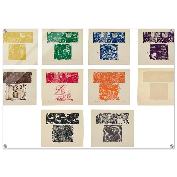 0 9 ULAE 19 1963 - Jasper Johns Acrylic Print - 70x100 cm / 28x40″ inches