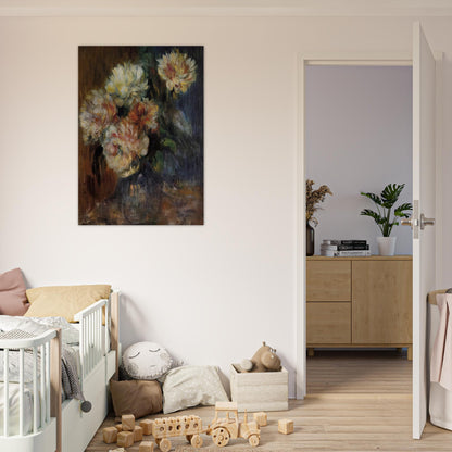 Vase of Peonies - Pierre-Auguste Renoir Brushed Aluminum Print - 70x100 cm / 28x40 inches | Pierre-Auguste Renoir Aluminum Print | Pierre-Auguste Renoir Prints
