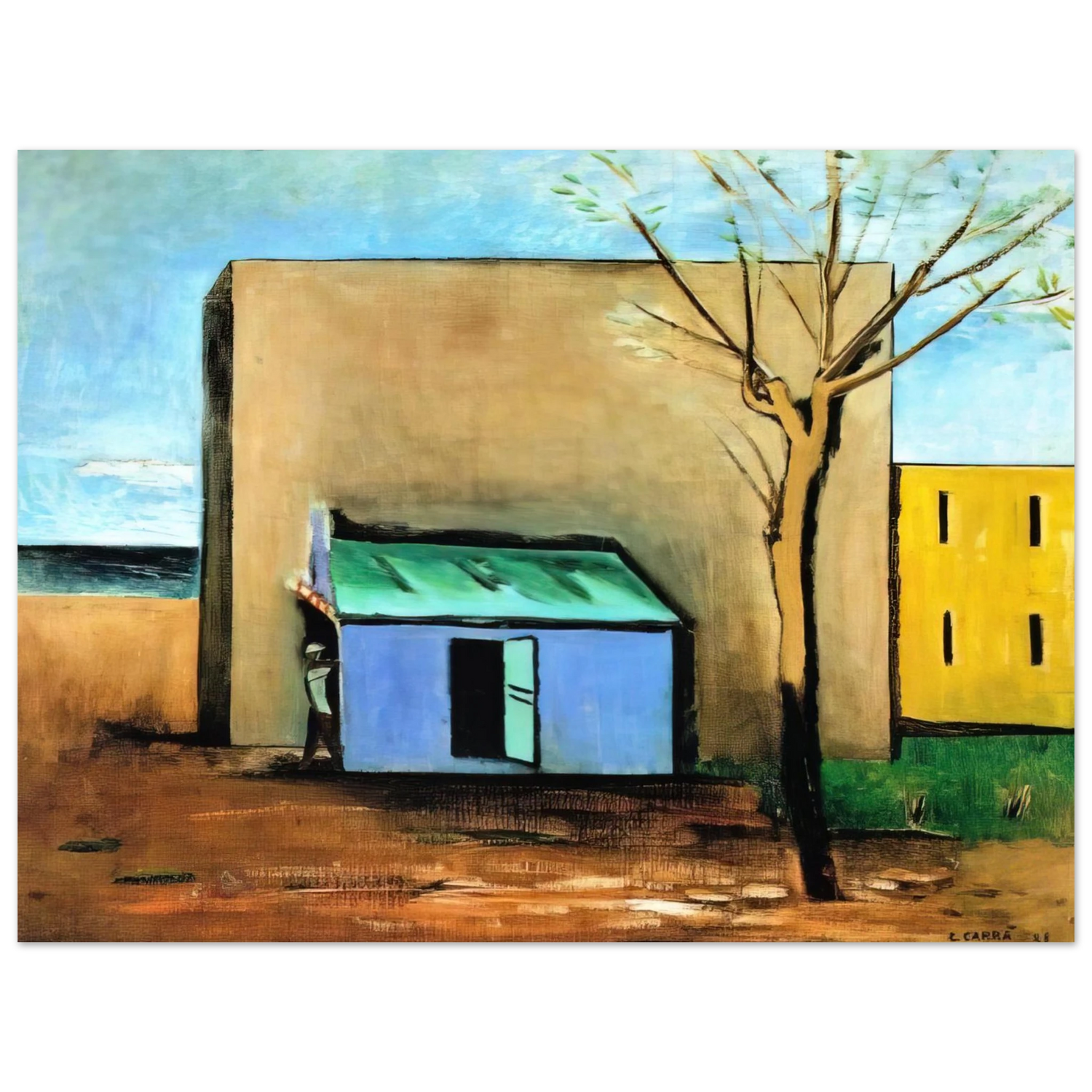 Carlo Carra - IL BERSAGLIO 1928  75x100 cm / 30x40inches Fine Art Poster