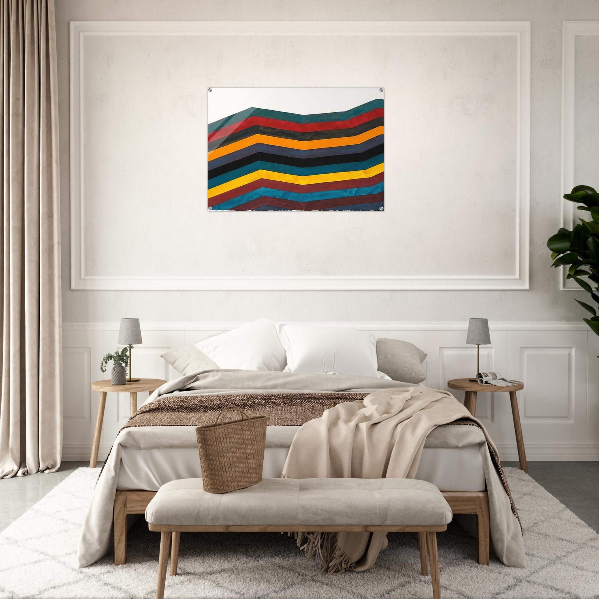 Irregular Horizontal Bands of Equal Width Starting at Bottom - Sol LeWitt Acrylic Print - 70x100 cm / 28x40″ inches | Sol LeWitt Wall Art | Sol LeWitt Prints