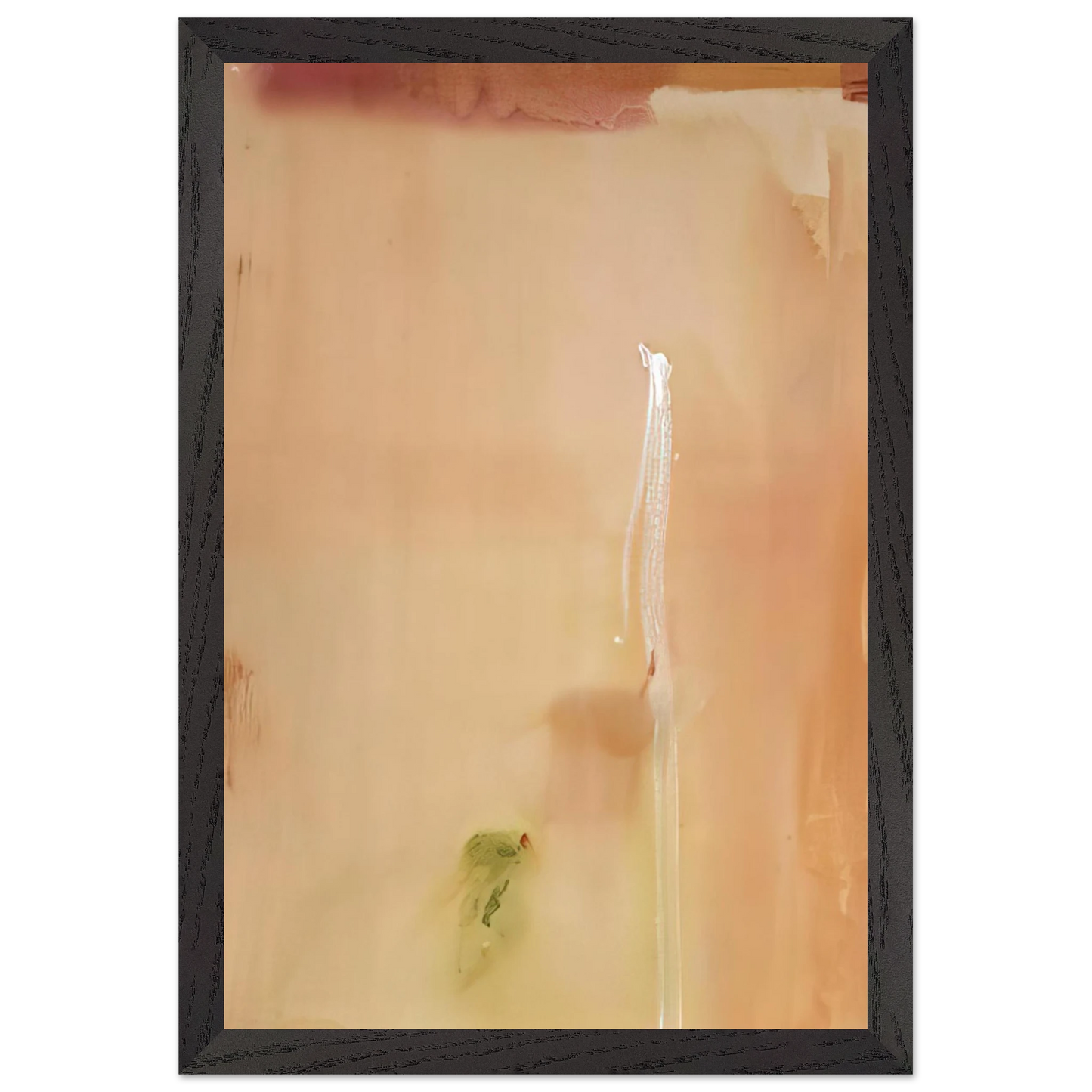 Helen Frankenthaler - Dawn Stroke - 1977 Wall art - 28x43  cm / XL (11x17 inches) - Premium Wooden Framed Poster With Fine Art Paper - Black frame