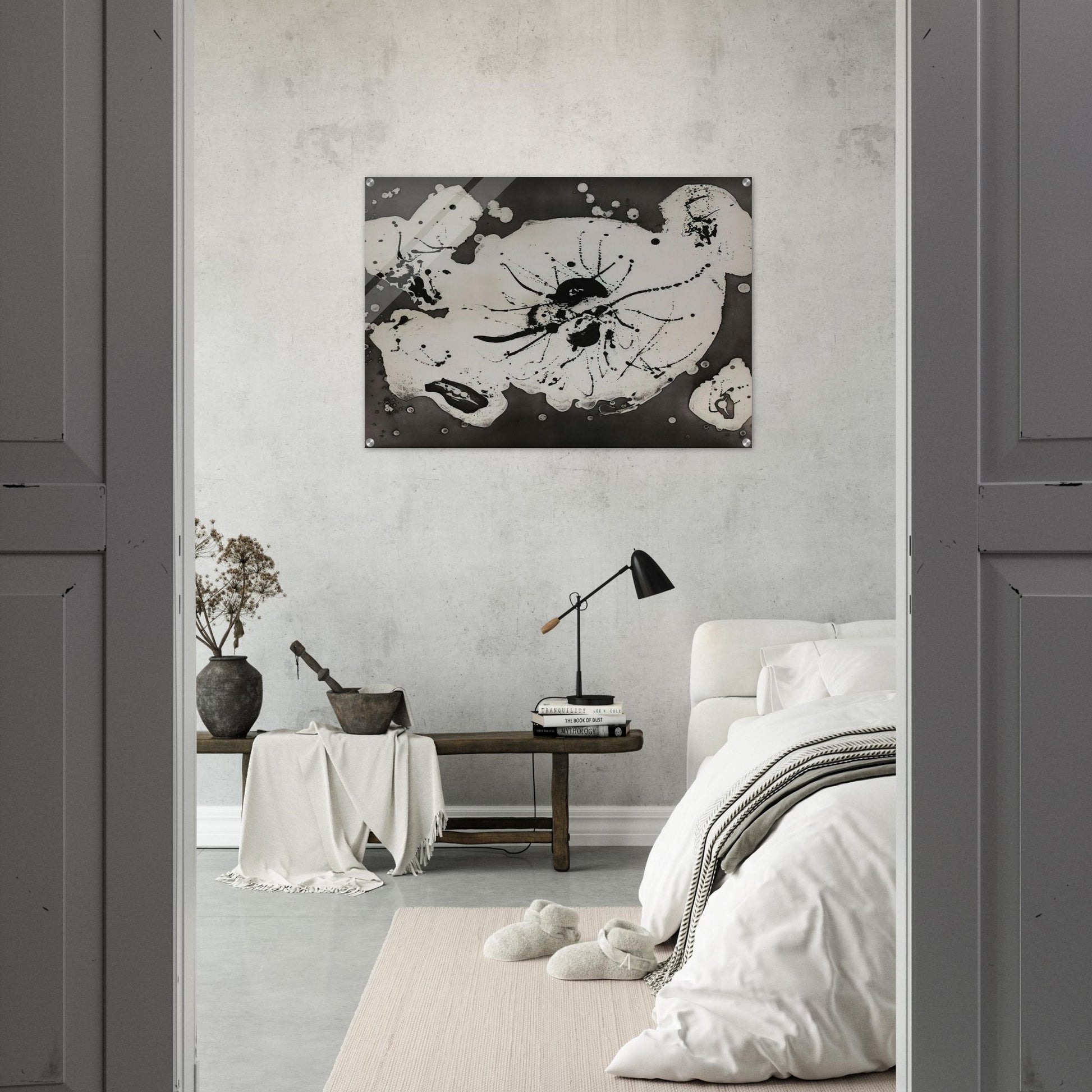 Black Smudge - Sam Francis Acrylic Print - 70x100 cm / 28x40″ inches | Sam Francis Wall Art | Sam Francis Prints