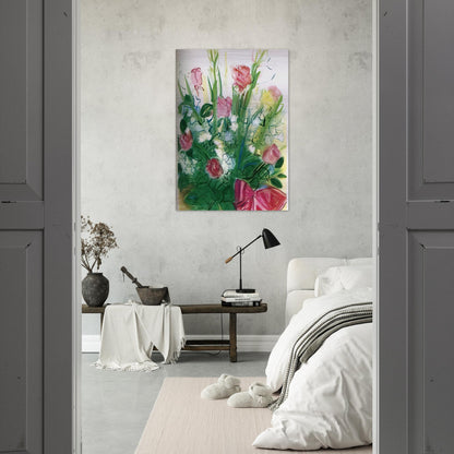 BOUQUET OF ROSES - Raoul Dufy Brushed Aluminum Print - 70x100 cm / 28x40 inches | Raoul Dufy Aluminum Print | Raoul Dufy Prints