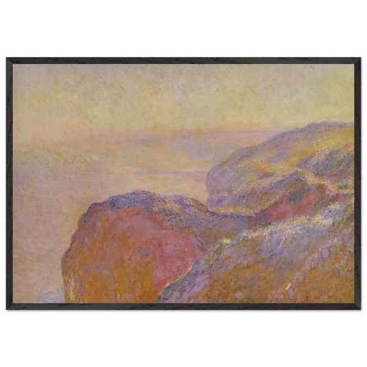 At Val-Saint-Nicolas near Dieppe in the Morning - claude monet 70x100 cm / 28x40 inches Framed Art Print – Black Wooden Frame