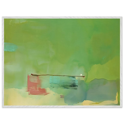 Helen Frankenthaler - Springscape - 1975 Wall art - 20x25 cm / 8x10 inches - Premium Wooden Framed Poster With Fine Art Paper-canvas - White frame