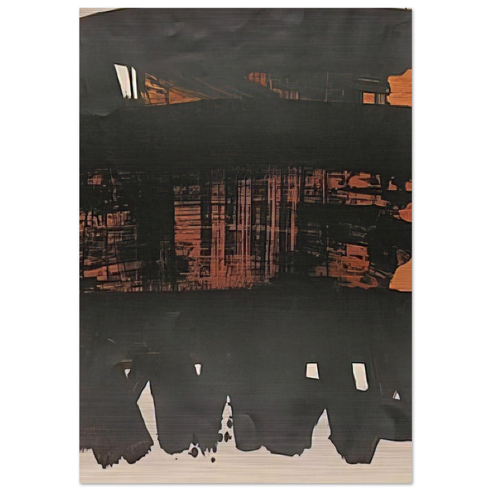 Lithographie No. 22 - 1969 - Pierre Soulages Brushed Aluminum Print - 70x100 cm / 28x40 inches | Pierre Soulages Aluminum Print | Pierre Soulages Prints
