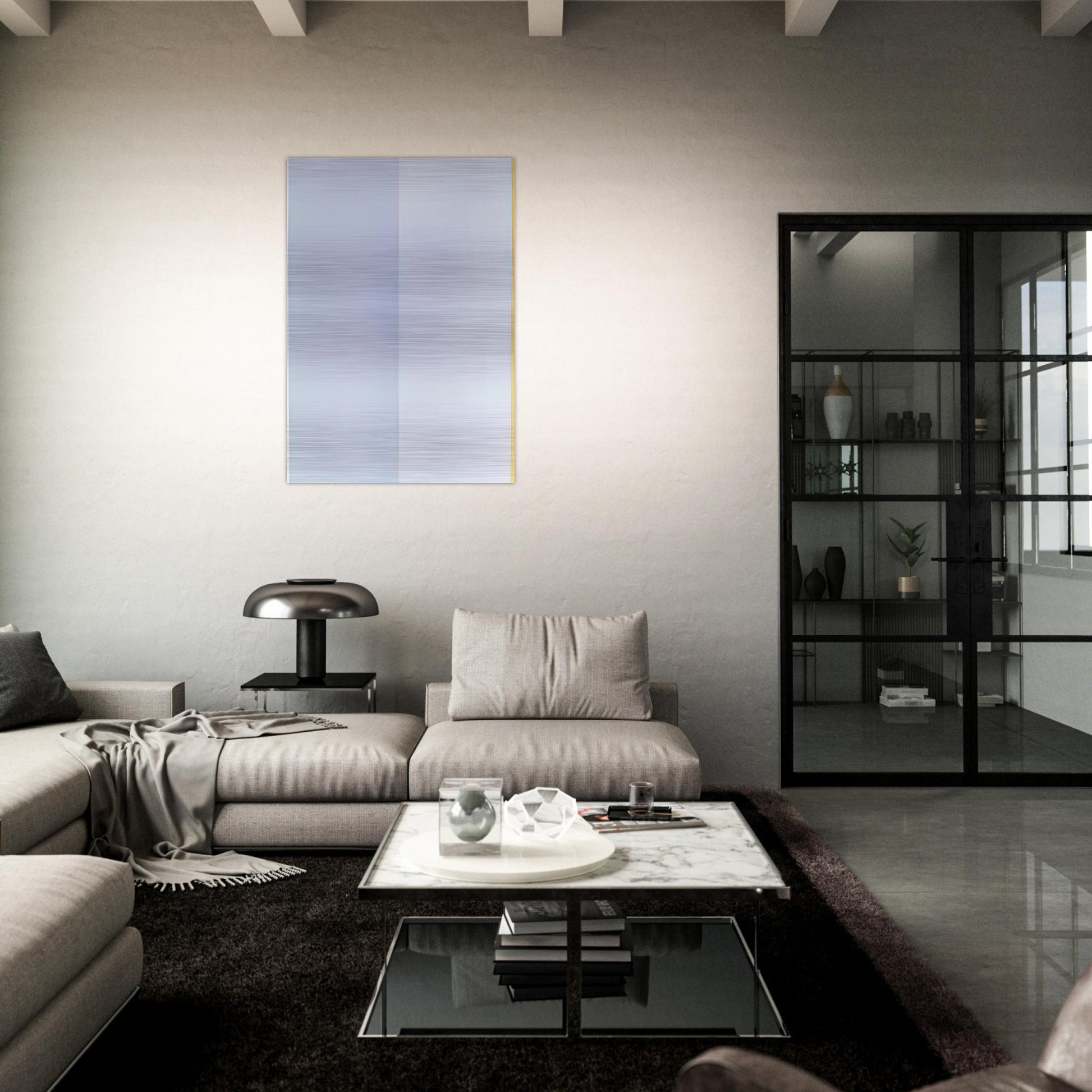 Homage to Newman II - 1979 - Gene Davis Brushed Aluminum Print - 70x100 cm / 28x40 inches | Gene Davis Aluminum Print | Gene Davis Prints