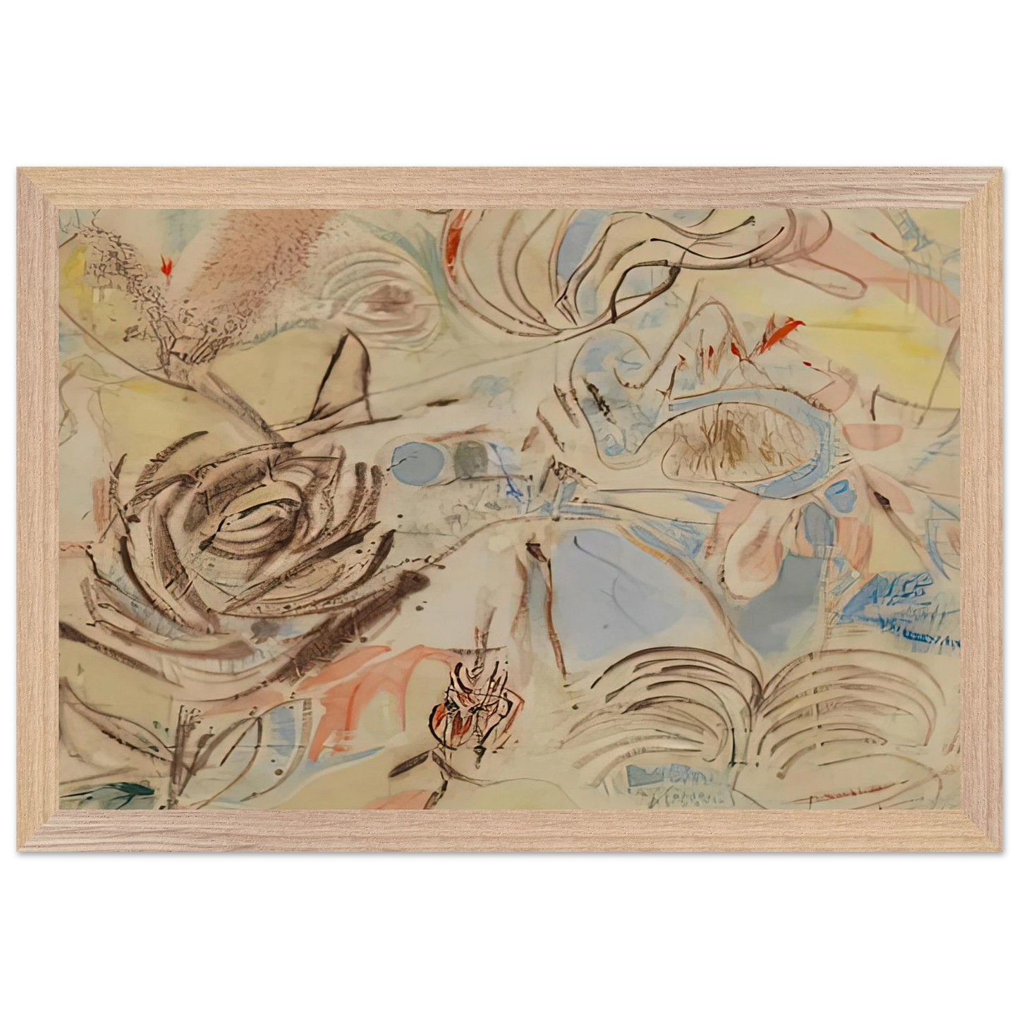 Helen Frankenthaler - 10 29 52, 1952- Wall Art - 30x40 cm / 12x16 inches - Premium Wooden Framed Poster With Fine Art Paper - Black frame