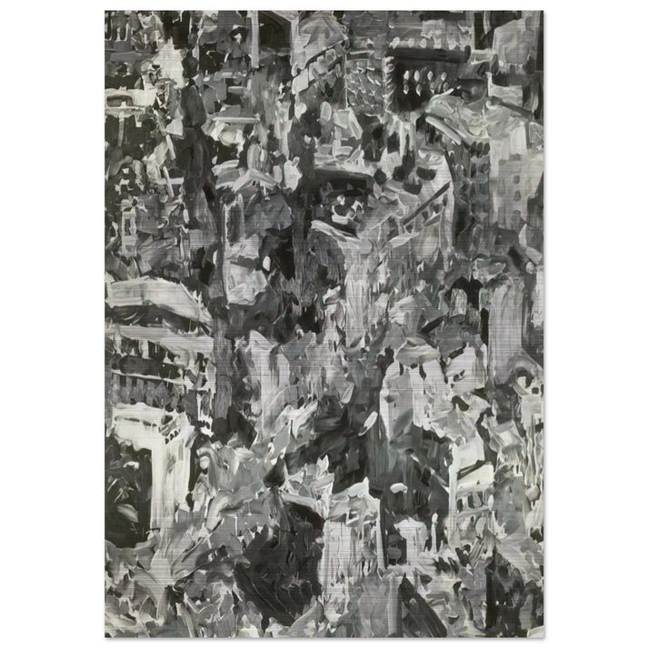 TOWNSCAPE PARIS 1968 - Gerhard Richter Brushed Aluminum Print - 70x100 cm / 28x40 inches | Gerhard Richter Aluminum Print | Gerhard Richter Prints
