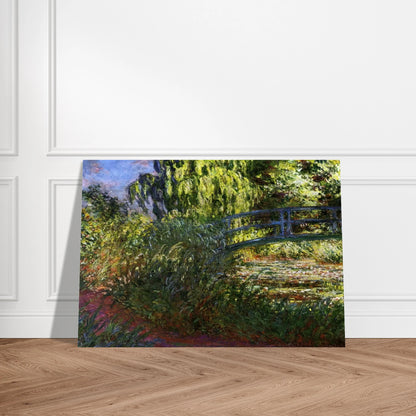 The Japanese Bridge The Water-Lily Pond and Path by the Water - claude monet Brushed Aluminum Print - 70x100 cm / 28x40 inches | claude monet Aluminum Print | claude monet Prints